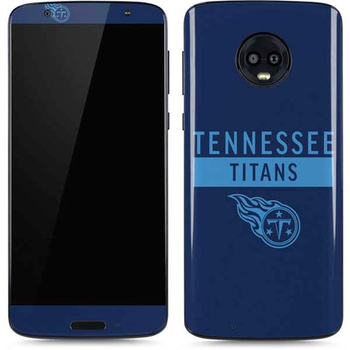 NFL Tennessee Titans Navy Blue Performance Series Moto G6 Skin