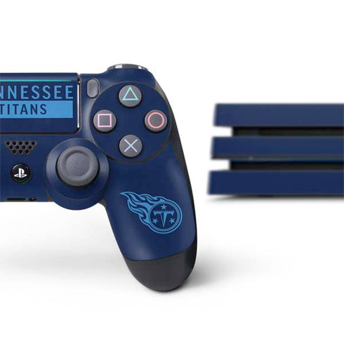 NFL Tennessee Titans Navy Blue Performance Series PS4 Pro Bundle Skin