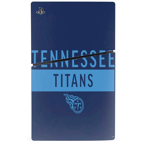 NFL Tennessee Titans Navy Blue Performance Series PS5 Slim Disk Bundle Skin