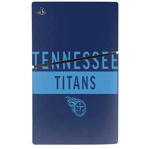 NFL Tennessee Titans Navy Blue Performance Series PS5 Slim Disk Console Skin
