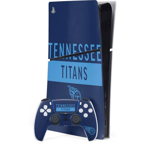 NFL Tennessee Titans Navy Blue Performance Series PS5 Slim Digital Edition Console Skin