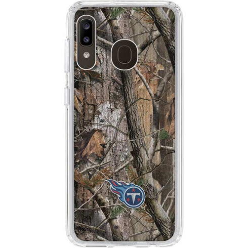NFL Tennessee Titans Realtree AP Camo Galaxy A20 Clear Case