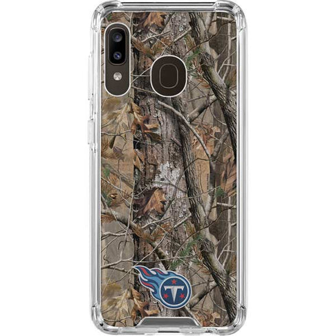 NFL Tennessee Titans Realtree AP Camo Galaxy A30 Clear Case