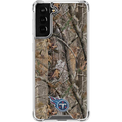 NFL Tennessee Titans Realtree AP Camo Galaxy S21 FE Clear Case