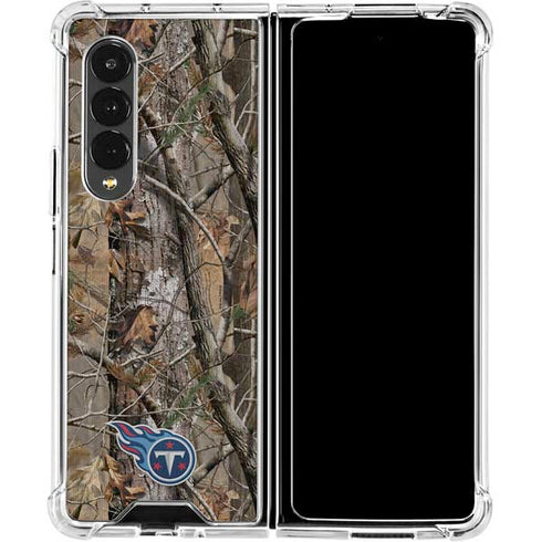 NFL Tennessee Titans Realtree AP Camo Galaxy Z Fold4 5G Clear Case