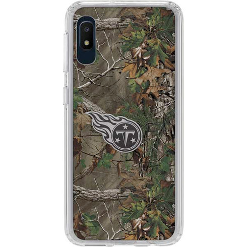 NFL Tennessee Titans Realtree Xtra Green Camo Galaxy A10e Clear Case