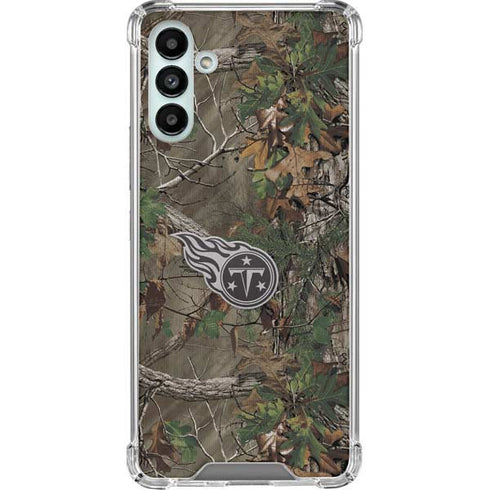 NFL Tennessee Titans Realtree Xtra Green Camo Galaxy A13 5G Clear Case