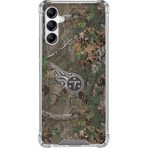 NFL Tennessee Titans Realtree Xtra Green Camo Galaxy A14 5G Clear Case