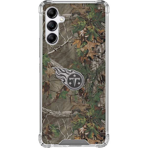 NFL Tennessee Titans Realtree Xtra Green Camo Galaxy A15 5G Clear Case
