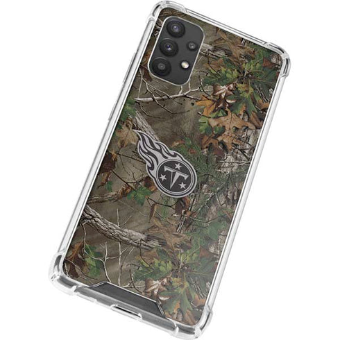 NFL Tennessee Titans Realtree Xtra Green Camo Galaxy A32 5G Clear Case