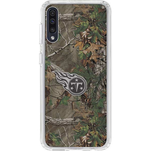 NFL Tennessee Titans Realtree Xtra Green Camo Galaxy A50 Clear Case