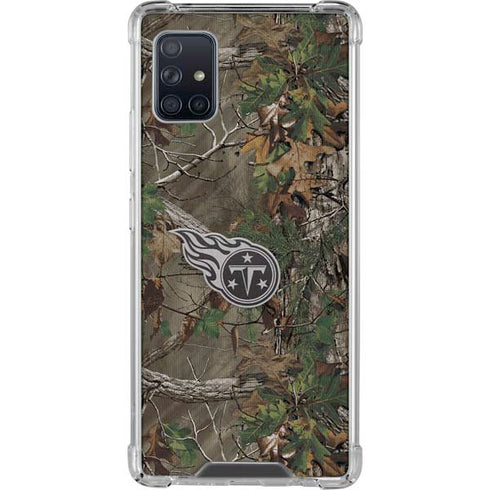 NFL Tennessee Titans Realtree Xtra Green Camo Galaxy A51 5G Clear Case
