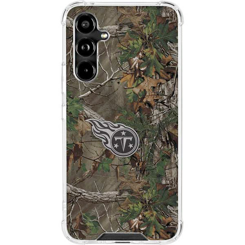 NFL Tennessee Titans Realtree Xtra Green Camo Galaxy A54 5G Clear Case
