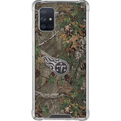 NFL Tennessee Titans Realtree Xtra Green Camo Galaxy A71 5G Clear Case