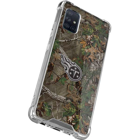 NFL Tennessee Titans Realtree Xtra Green Camo Galaxy A71 5G Clear Case