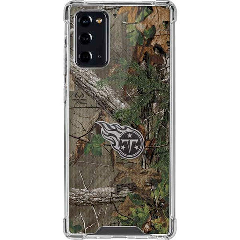 NFL Tennessee Titans Realtree Xtra Green Camo Galaxy Note20 5G Clear Case
