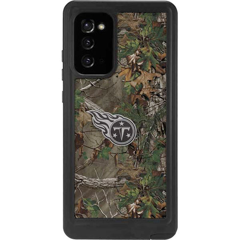 NFL Tennessee Titans Realtree Xtra Green Camo Galaxy Note20 5G Waterproof Case