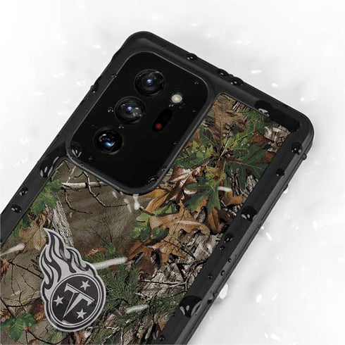 NFL Tennessee Titans Realtree Xtra Green Camo Galaxy Note20 Ultra 5G Waterproof Case