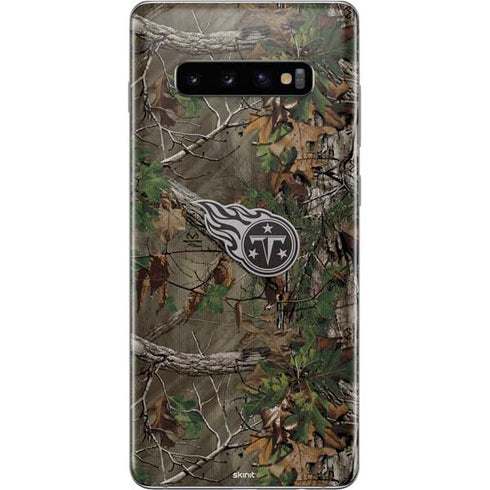 NFL Tennessee Titans Realtree Xtra Green Camo Galaxy S10 Plus Skin
