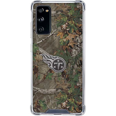 NFL Tennessee Titans Realtree Xtra Green Camo Galaxy S20 FE Clear Case