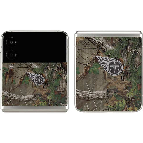 NFL Tennessee Titans Realtree Xtra Green Camo Galaxy Z Flip3 5G Skin