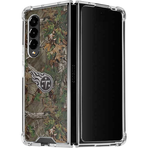 NFL Tennessee Titans Realtree Xtra Green Camo Galaxy Z Fold4 5G Clear Case