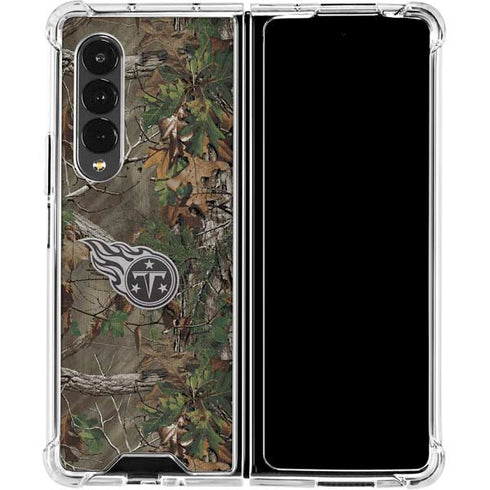 NFL Tennessee Titans Realtree Xtra Green Camo Galaxy Z Fold4 5G Clear Case