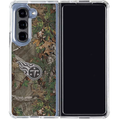 NFL Tennessee Titans Realtree Xtra Green Camo Galaxy Z Fold5 5G Clear Case