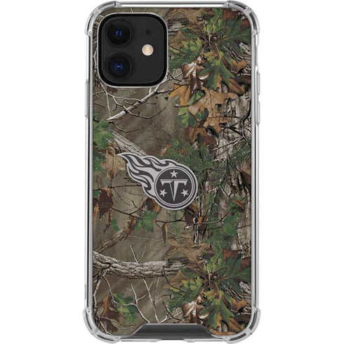 NFL Tennessee Titans Realtree Xtra Green Camo iPhone 12 Mini Clear Case