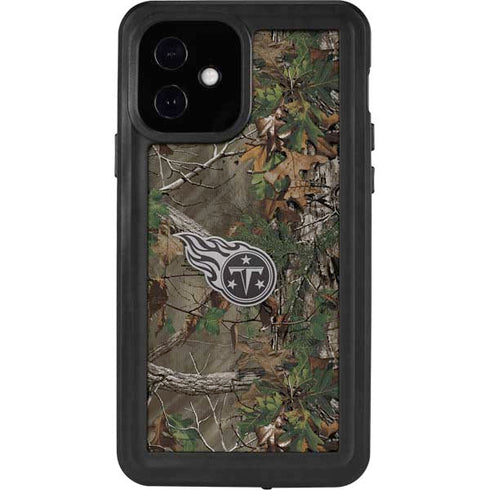 NFL Tennessee Titans Realtree Xtra Green Camo iPhone 12 Waterproof Case
