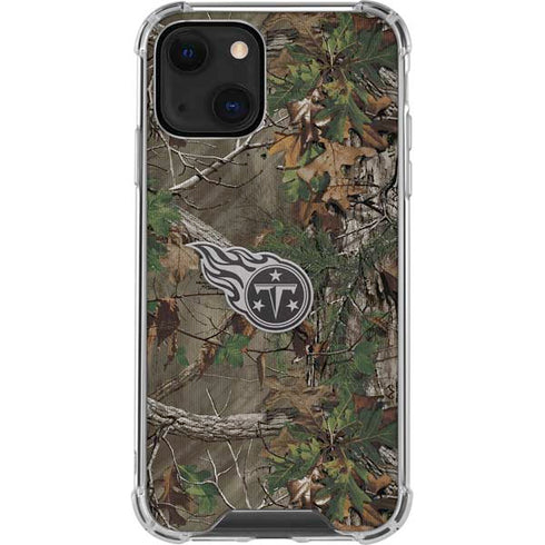 NFL Tennessee Titans Realtree Xtra Green Camo iPhone 13 Mini Clear Case