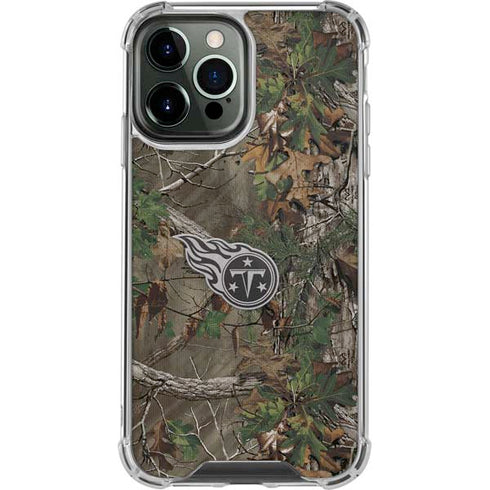 NFL Tennessee Titans Realtree Xtra Green Camo iPhone 14 Pro Max Clear Case