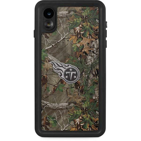 NFL Tennessee Titans Realtree Xtra Green Camo iPhone XR Waterproof Case