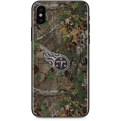NFL Tennessee Titans Realtree Xtra Green Camo iPhone XS Skin