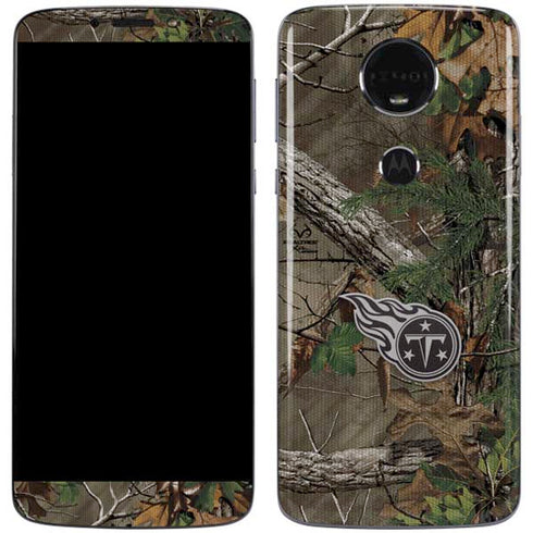 NFL Tennessee Titans Realtree Xtra Green Camo Moto E5 Plus Skin