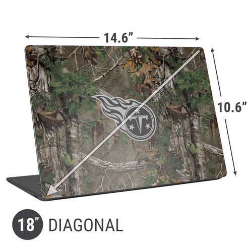 NFL Tennessee Titans Realtree Xtra Green Camo Universal Laptop 18in (14.6 x 10.6in) Skin