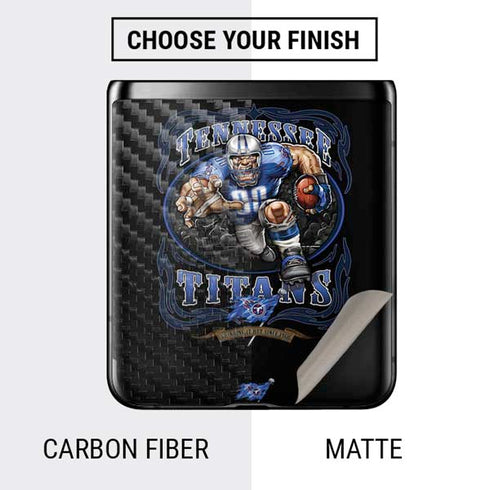Liquid Blue NFL Tennessee Titans Running Back Galaxy Z Flip Skin