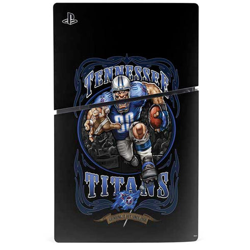 Liquid Blue NFL Tennessee Titans Running Back PS5 Slim Disk Bundle Skin