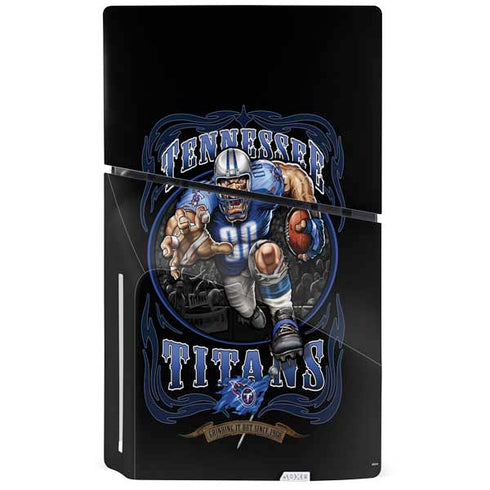 Liquid Blue NFL Tennessee Titans Running Back PS5 Slim Disk Bundle Skin
