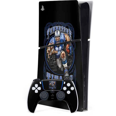 Liquid Blue NFL Tennessee Titans Running Back PS5 Slim Digital Edition Bundle Skin