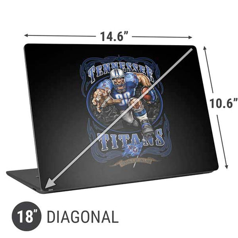 Liquid Blue NFL Tennessee Titans Running Back Universal Laptop 18in (14.6 x 10.6in) Skin