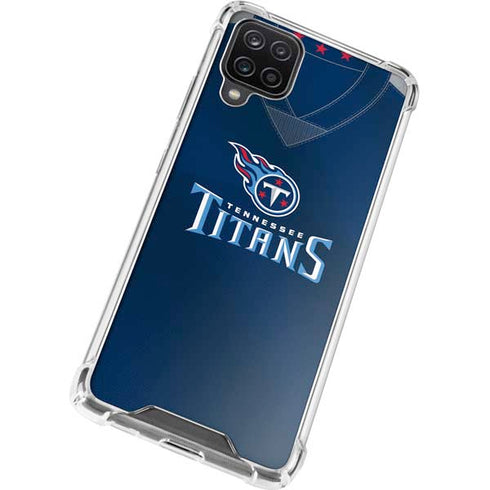 NFL Tennessee Titans Team Jersey Galaxy A12 Clear Case