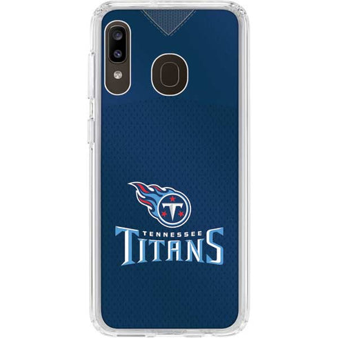 NFL Tennessee Titans Team Jersey Galaxy A20 Clear Case