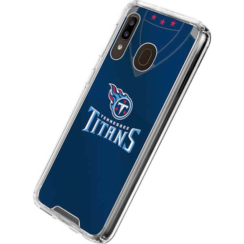 NFL Tennessee Titans Team Jersey Galaxy A30 Clear Case