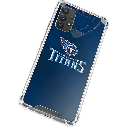 NFL Tennessee Titans Team Jersey Galaxy A32 5G Clear Case