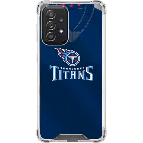NFL Tennessee Titans Team Jersey Galaxy A52 5G Clear Case