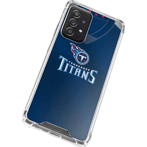 NFL Tennessee Titans Team Jersey Galaxy A52 5G Clear Case