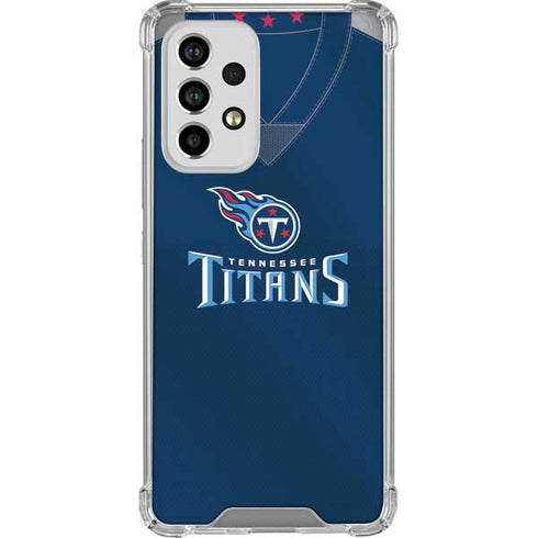 NFL Tennessee Titans Team Jersey Galaxy A53 5G Clear Case