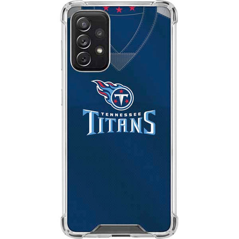 NFL Tennessee Titans Team Jersey Galaxy A72 5G Clear Case
