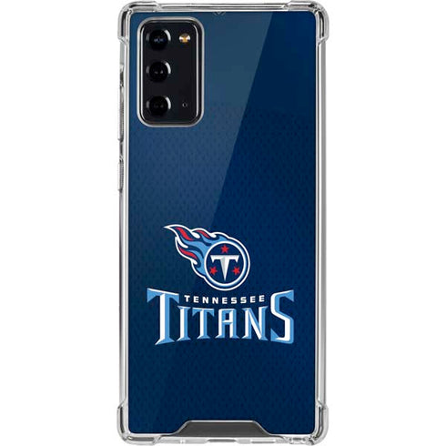 NFL Tennessee Titans Team Jersey Galaxy Note20 5G Clear Case